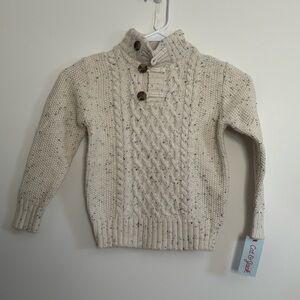 Cat & Jack Cream Cable Knit Sweater